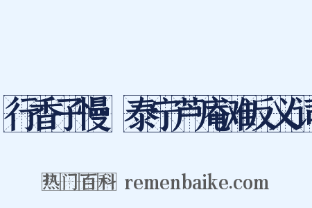 行香子慢·泰宁芦庵滩反义词是什么意思的图片